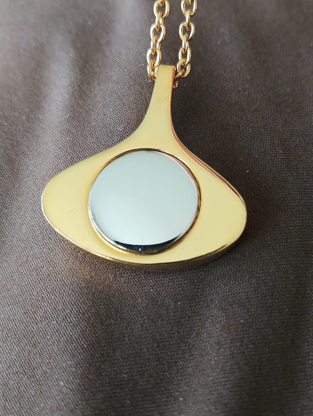 Vintage Avon Silver & Gold Pendant Necklace